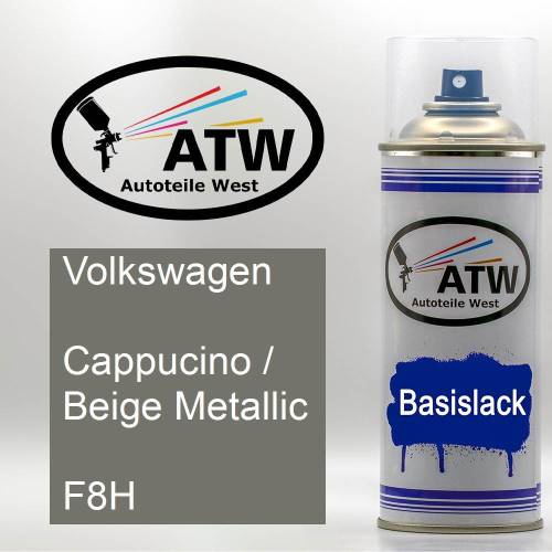 Volkswagen, Cappucino / Beige Metallic, F8H: 400ml Sprühdose, von ATW Autoteile West.